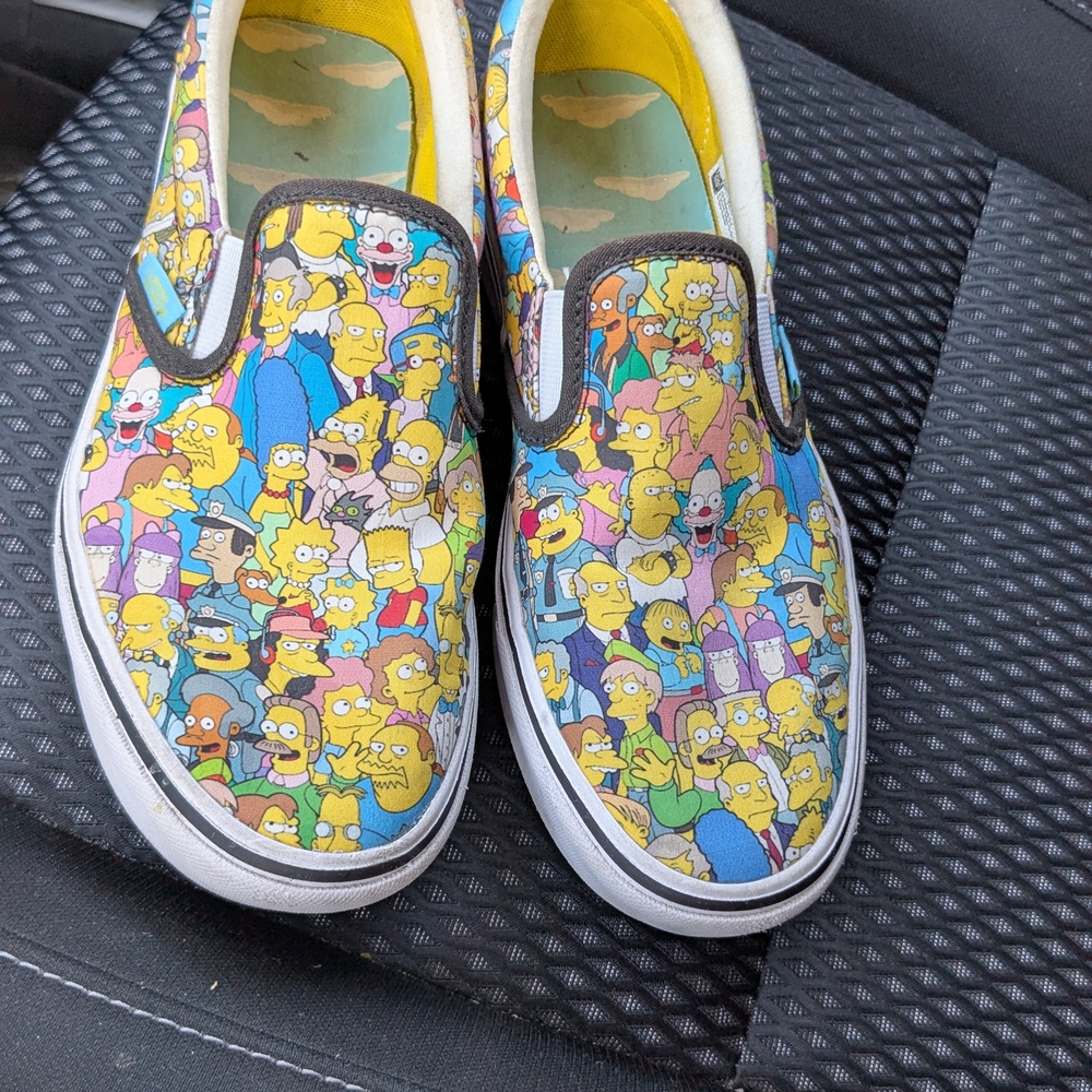 Simpsons Vans Slip Ons - Women's 8/Men's 6.5 - Picture 3 of 7